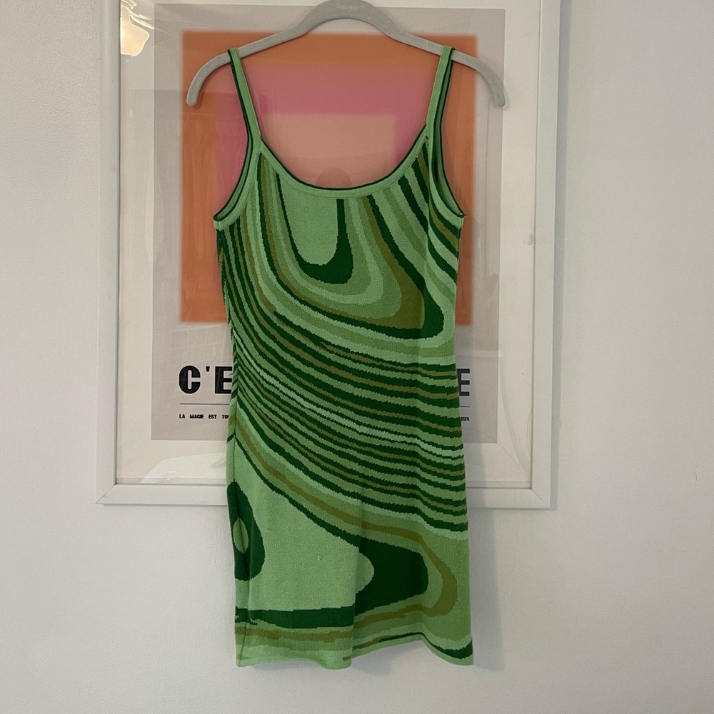 Green mini dress